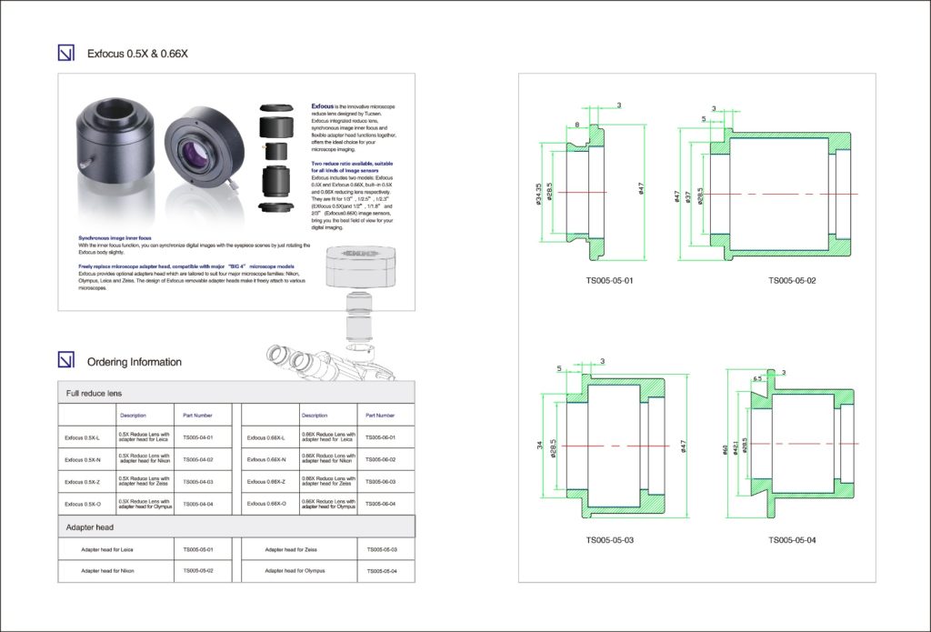 Universal 0.5x/ 0.66x C-Mount Adapter for Zeiss, Leica, Olympus, Nikon or Huvitz-10452