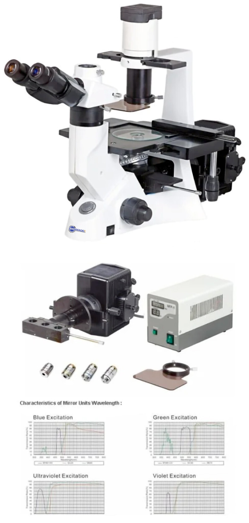 BIM500FL Inverted Fluorescence Biological Microscope - Image 5