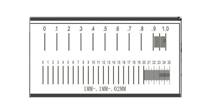 English/Metric Calibration Slide /Stage Micrometer