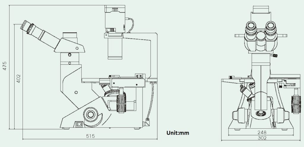 BIM500L Digital LCD Inverted Biological Microscope