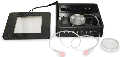 Universal ThermoPlate of 35mm Petridishes & Slides, closed system, for Inverted Zeiss, Leica, Olympus & Nikon Microscopes