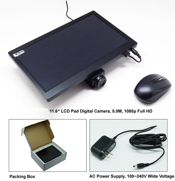 BDC-5012 HD Display Camera: 11.6" HD Monitor with 5MP Camera