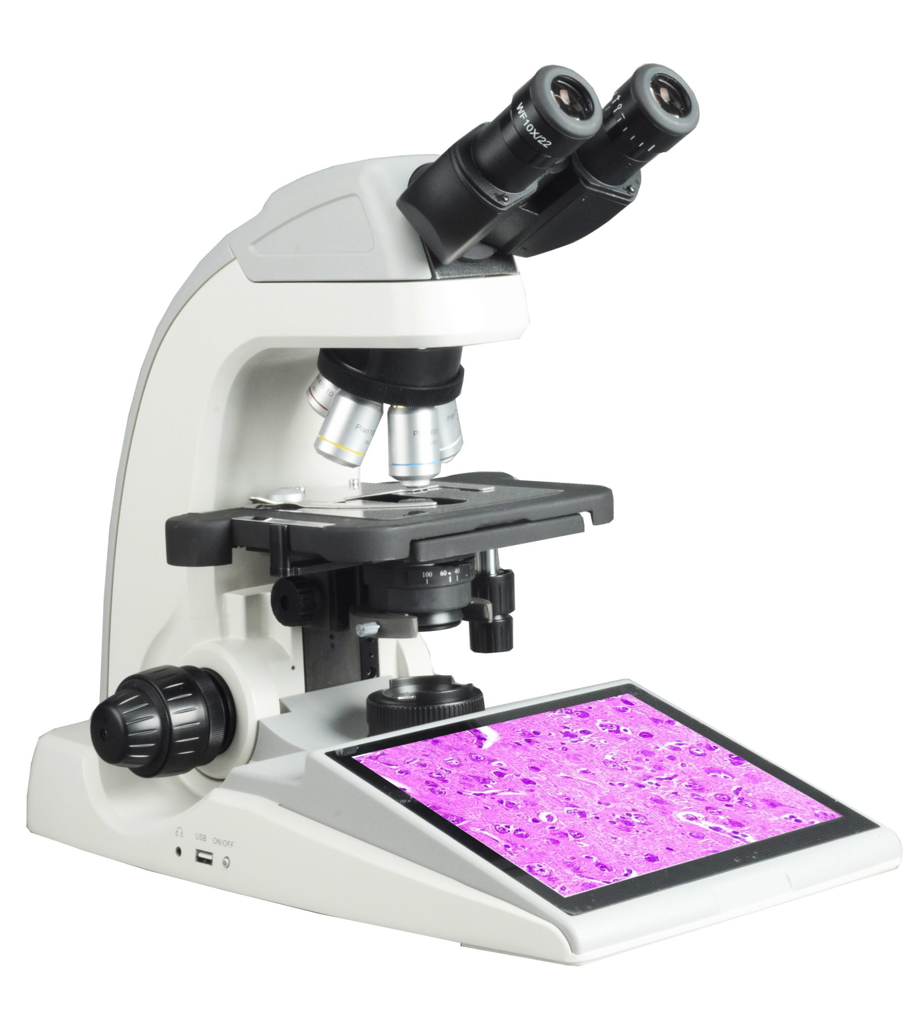 BUM340L-16MP Upright Biological/Clinical Microscope with 16MP Camera & 9.7" Touch Screen-0