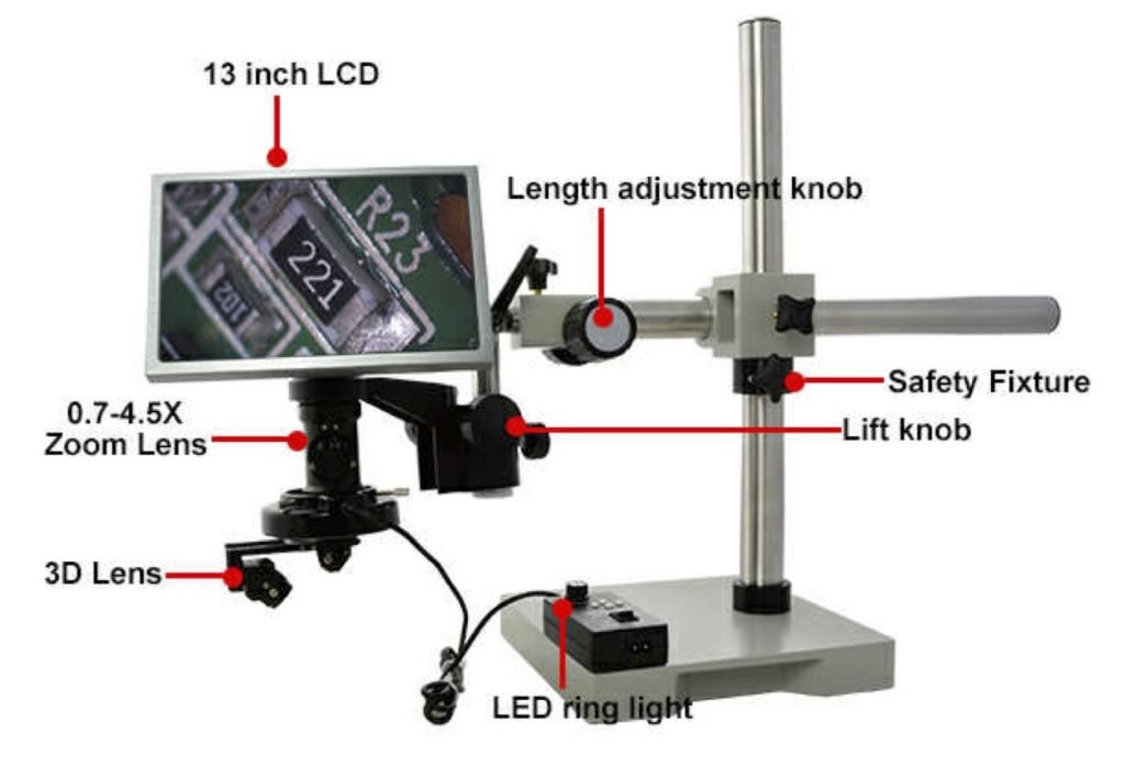 BI3-457 0.7x-4.5x Digital 3D Viewer Video Inspection Microscope-10425