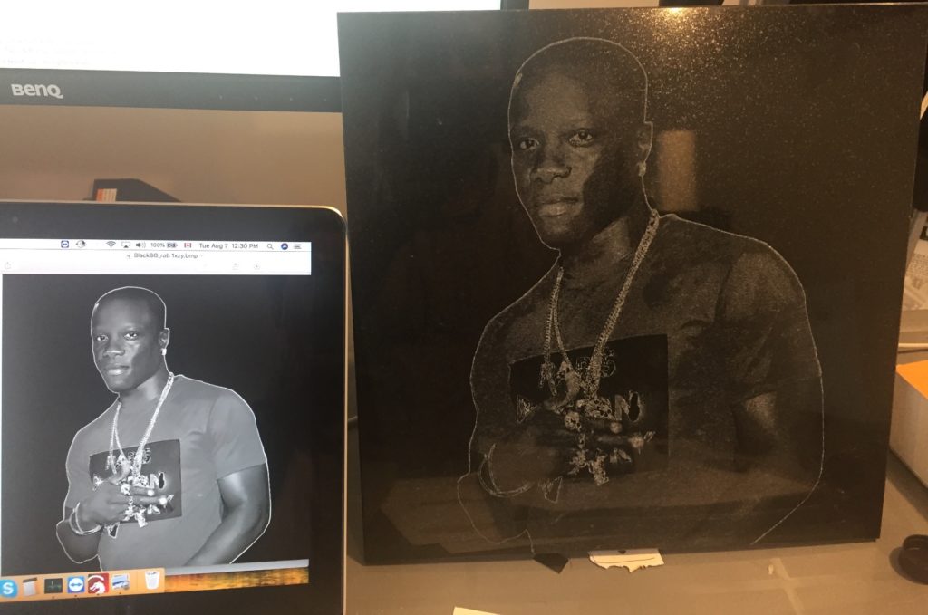 Laser Engraving of Photos on Marble / Granite / Stones-70679