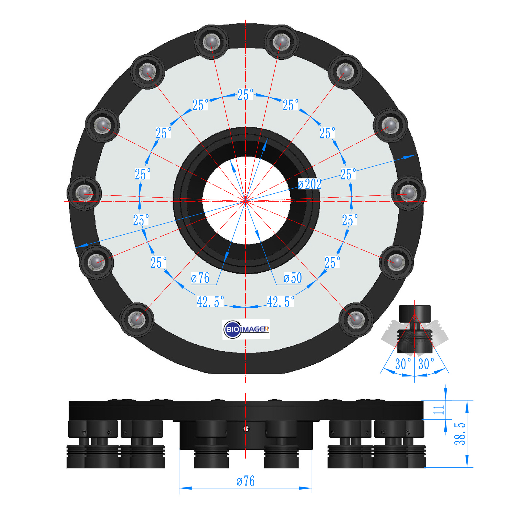 LED Ring Light - 76mm Diameter