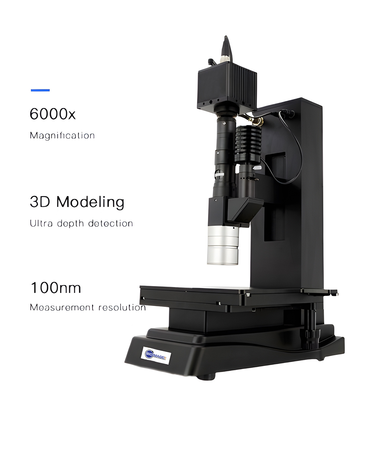 B3DVM-6000x 3D profiler with 6000x magnification and 100nm measurement resolution