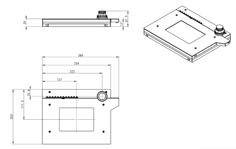 BSM-XY-284 Microscopy Stage high quality Large travel distance 110*110mm XY Working microscope stage - Image 5