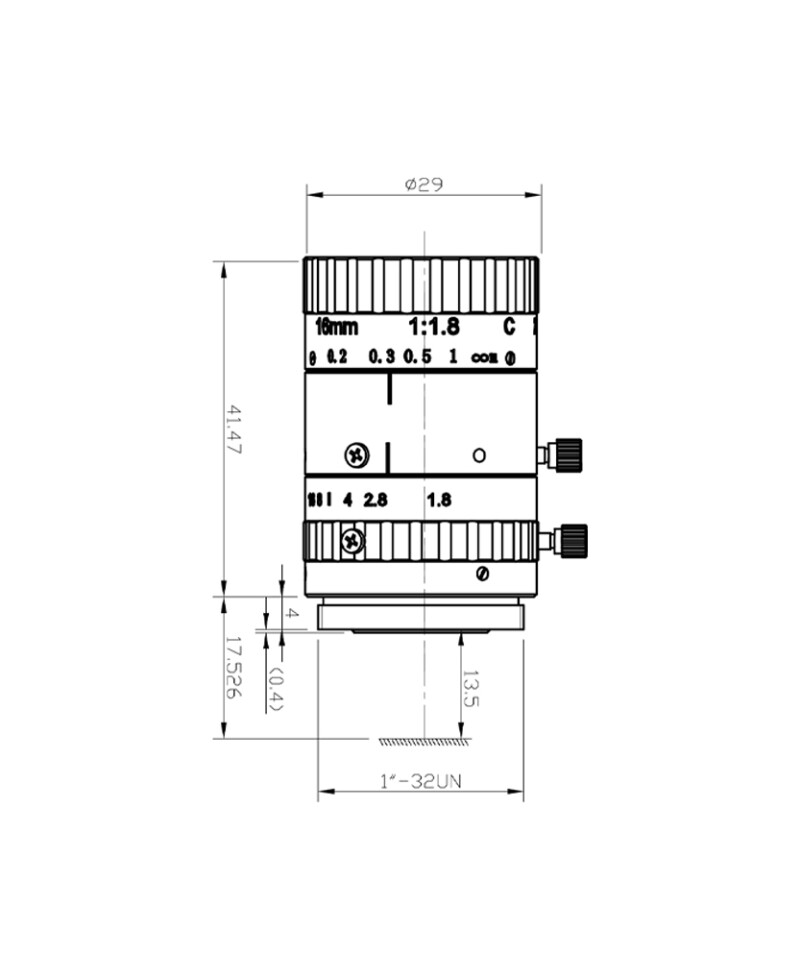 2/3 3MP 120lp/mm FA Series Visible Light Macro Lens - Image 10
