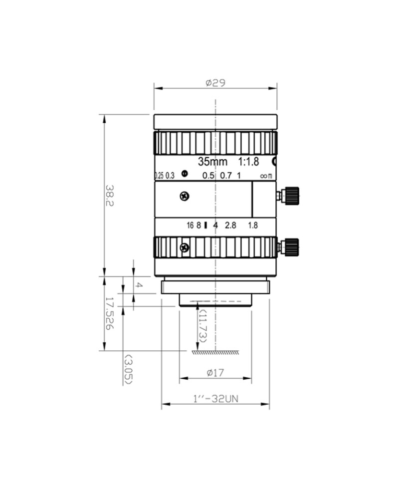 2/3 3MP 120lp/mm FA Series Visible Light Macro Lens - Image 17