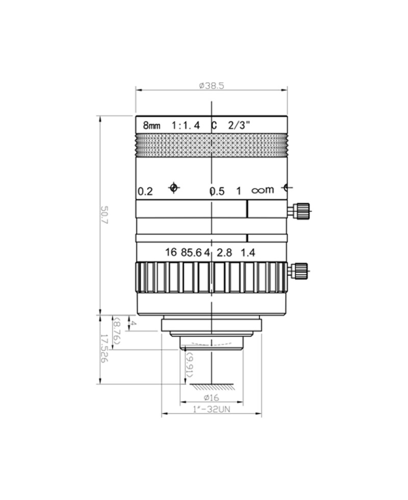2/3" 5MP 150lp/mm FA Series Visible Light Lens - Image 4