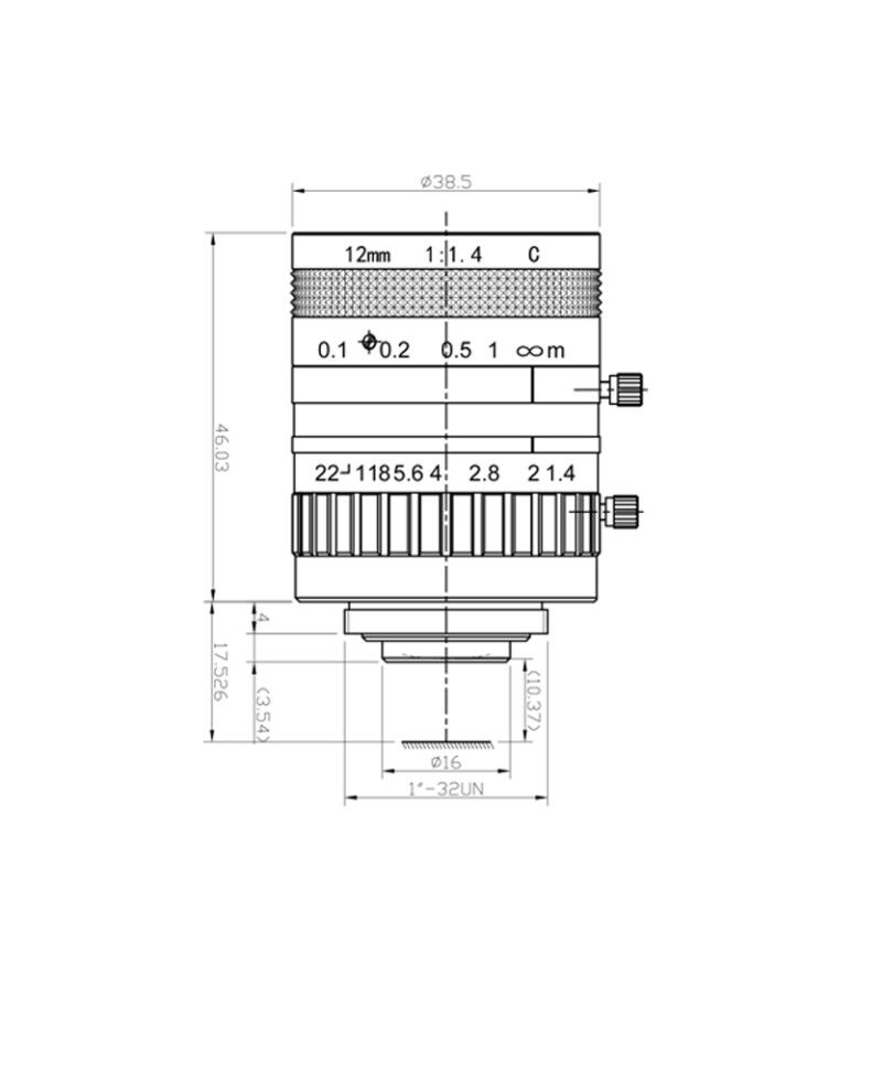 2/3" 5MP 150lp/mm FA Series Visible Light Lens - Image 7