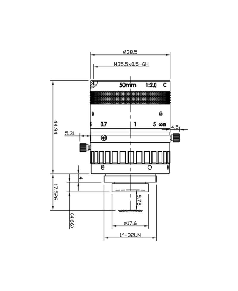 2/3" 5MP 150lp/mm FA Series Visible Light Lens - Image 10