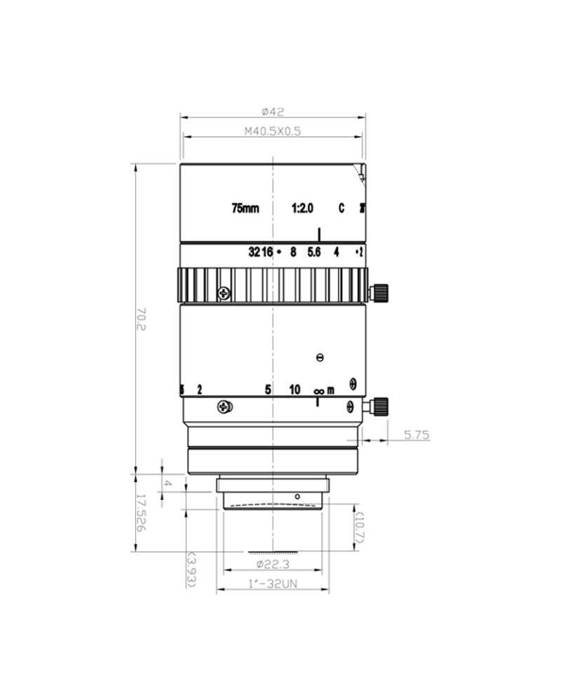 2/3" 5MP 150lp/mm FA Series Visible Light Lens - Image 13