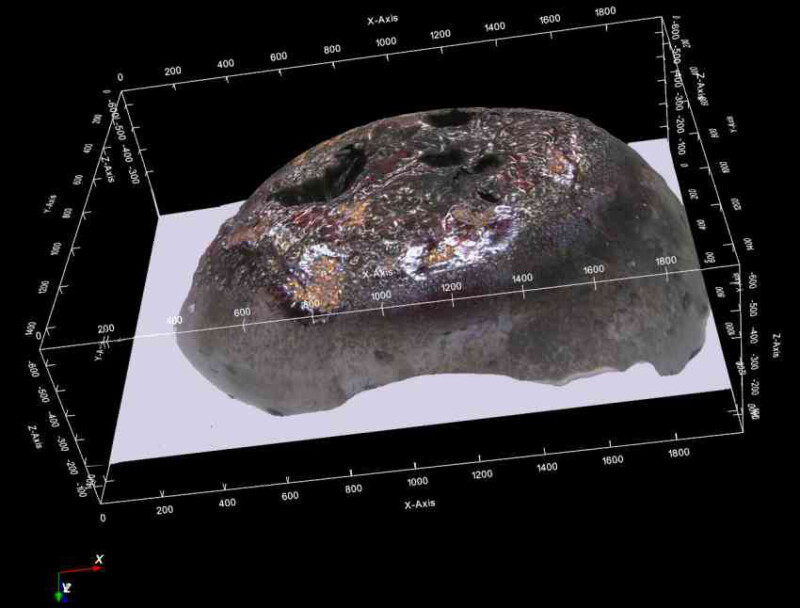 200X-Metal-Bead---3D-Measurement-B3DVM-7500x-3D-profiler